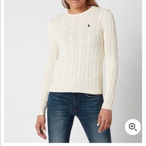Polo Ralph Lauren | Cream Crew Neck Cable Knit Sweater